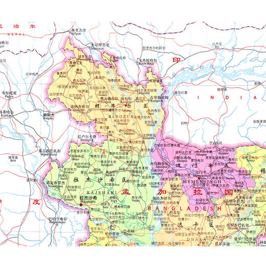 世界分国地图.孟加拉国 尼泊尔 不丹 商品图3