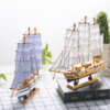 【家居摆件】*33CM帆船模型摆件 一帆风顺木质工艺品复古地中海装饰品 商品缩略图2