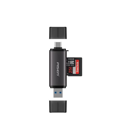 品胜  多功能读卡器 USB3.0+Type-C3.0铝合金二合一多盘符SD/TF读卡器 华为小米手机电脑通用 商品图8