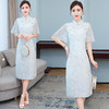 HT-8530夏季新款复古立领改良旗袍裙 商品缩略图0