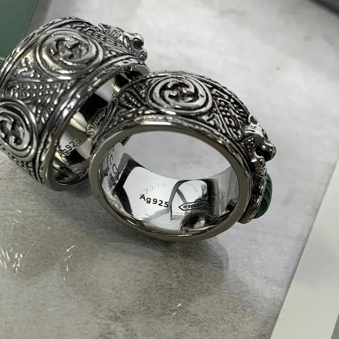 gucc1绿松石新款时尚点缀戒指!工艺极为复杂!各大网红明星均有出镜!