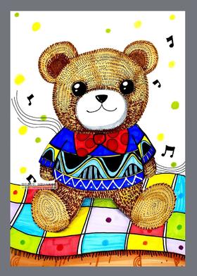 《小熊玩偶写生》【自动发货：下单后，点击手机短信中收到的链接，即可获取文件下载的链接；如有任何问题，可添加客服微信hm33268获得帮助】
