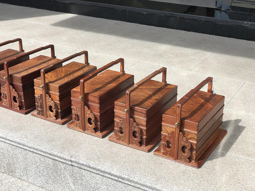 红桥红  家具严选  缅甸花梨（大果紫檀）  【手提篮】手提盒 商品图6