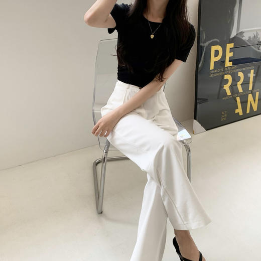 The vineyard  Cool Cotton Date显瘦宽腿裤_Vineyard 不显屁股JPY带授权招加盟代理 商品图4