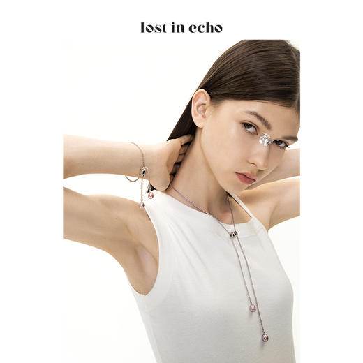 lost in echo设计师冒险宣言系列Stormy螺丝珍珠蛇骨手链项链组合 商品图0