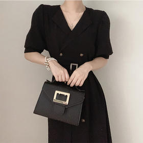 Puff sleeve jacket belt long shirt dress泡泡袖长衬衫裙忌平庸JPY带授权招加盟代理