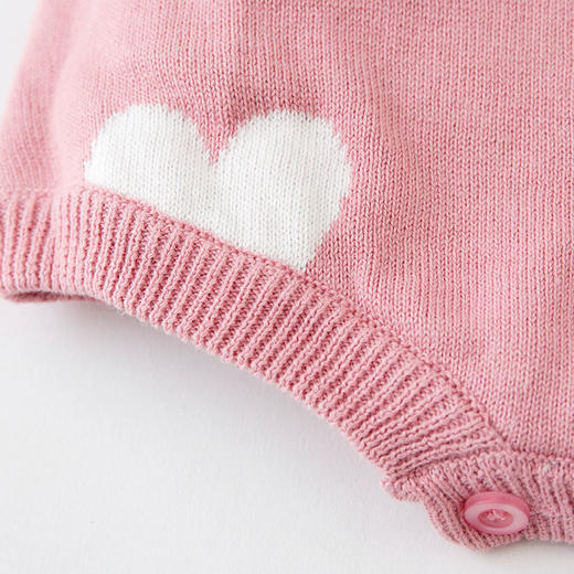 【100选10】哈米尼Hamini/爬服 女宝宝满印爱心提花全棉背带裙哈衣hcgx807 商品图9