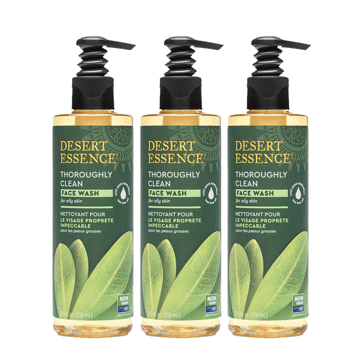 Desert Essence Clean Face Wash 250ml X 3 沙漠精华洁面乳JPY带授权招加盟代理