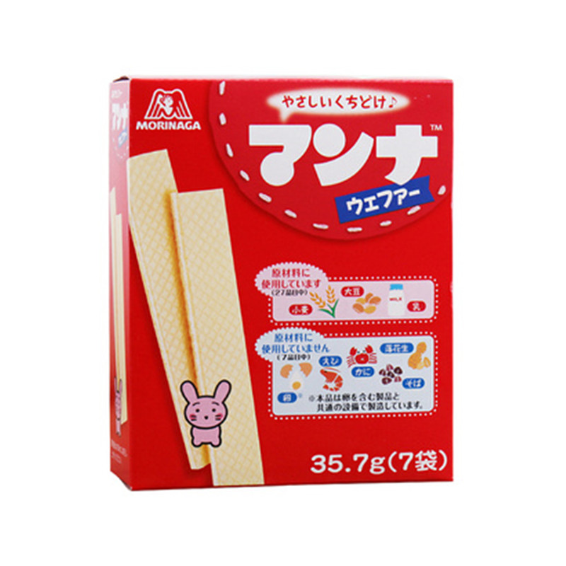 日本森永蒙奈威化饼干35.7g*5盒/组JPY带授权招加盟代理
