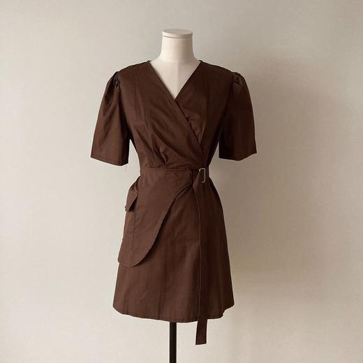 V-neck puff sleeve mini dress V领泡泡袖迷你连衣裙 忌平庸JPY带授权招加盟代理 商品图2