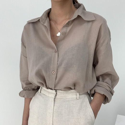 亚麻夏季衬衫透气  Linen summer shirt 忌平庸JPY带授权招加盟代理 商品图2