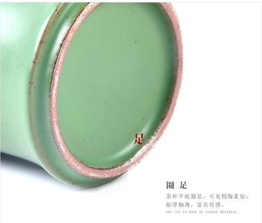 「蓝蜜蜂·茶器」粗陶素釉竹节杯 商品图1