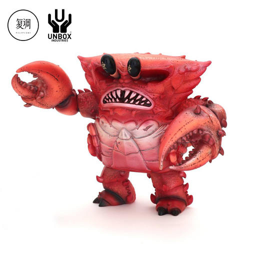 Unbox 超蟹怪兽 JUBI YANG 夜光红色 潮玩 搪胶限定 商品图4