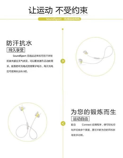 BOSE SoundSport 无线蓝牙耳机耳塞式运动跑步入耳降噪耳塞 商品图6