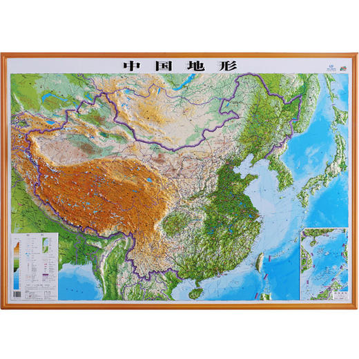 立体中国地形图，106cmX76cm 商品图1