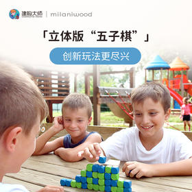 直营 Milaniwood 连连看 亲子互动逻辑推演提升宝宝专注力木质积木玩具