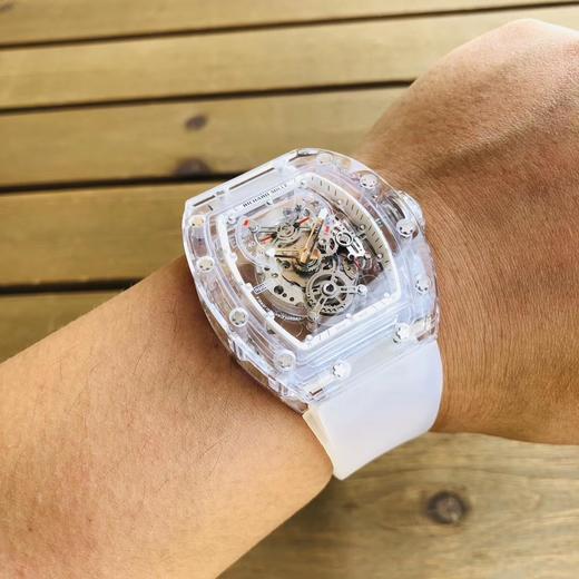 理查德米勒🐻【Richard Mille】全球限量版 本，水晶全透明玻璃鑫多功能复杂机械腕表，晶莹透亮⋯引领科技、未来、时髦感，透视机械美学，带来更新锐与前卫的诠释，全透明镂空水晶的诱惑力，值得欣赏 商品图12
