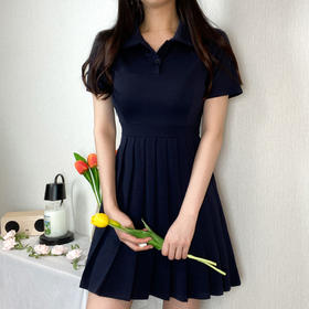 Cara pleated skirt mini dress百褶裙迷你连衣裙JPY带授权招加盟代理