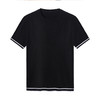 墨麦客男装2020夏季新款圆领撞色针织T恤男士短袖桑蚕丝体恤7730 商品缩略图4
