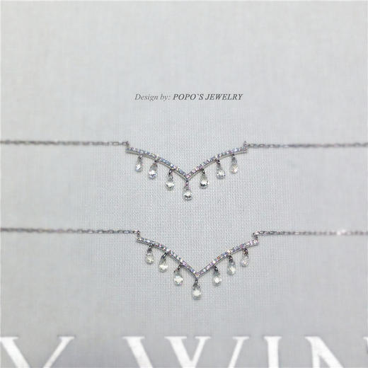 【每日特选】Pt900铂金钻石吊胆锁骨链(预约看货) 商品图8