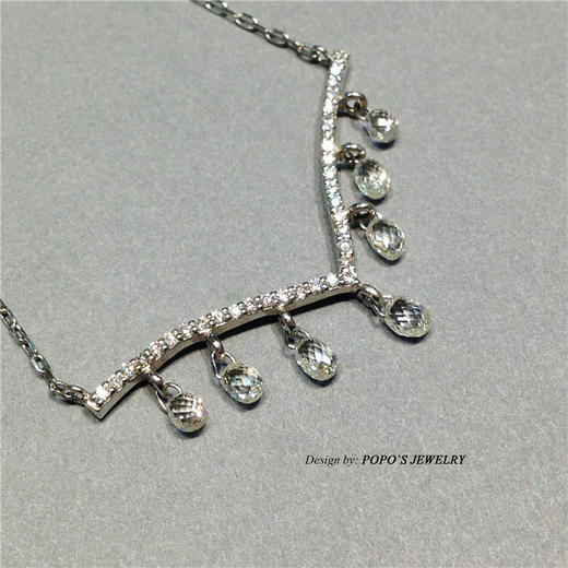【每日特选】Pt900铂金钻石吊胆锁骨链(预约看货) 商品图6