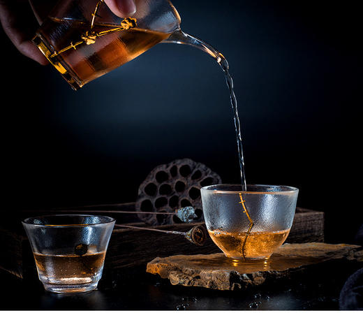 「蓝蜜蜂·茶器」手作锤纹描金玻璃系列 商品图2