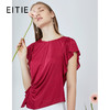 EITIE爱特爱夏季时尚洋气不对称捏褶设计小上衣女B2013436 商品缩略图0