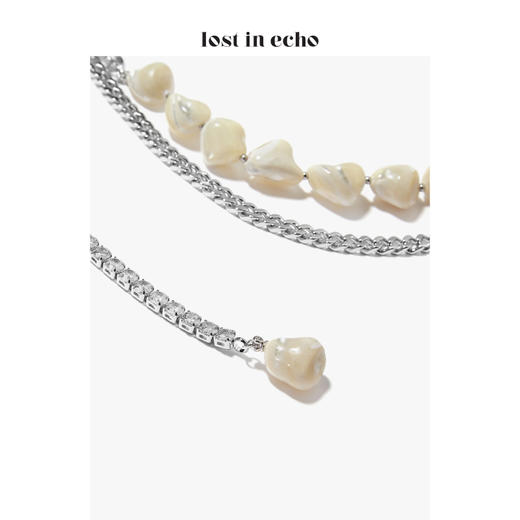 lost in echo设计师冒险宣言系列duke 贝母珠链条混搭双层项链 商品图2