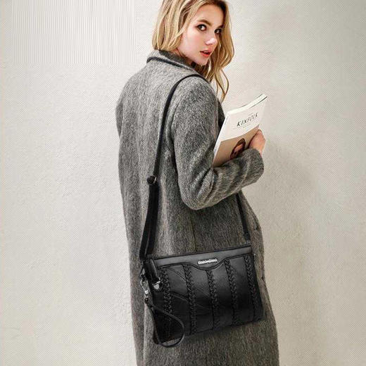 RJ-YZP041欧美风范羊皮手拿包新款单肩斜挎潮流女包 商品图3