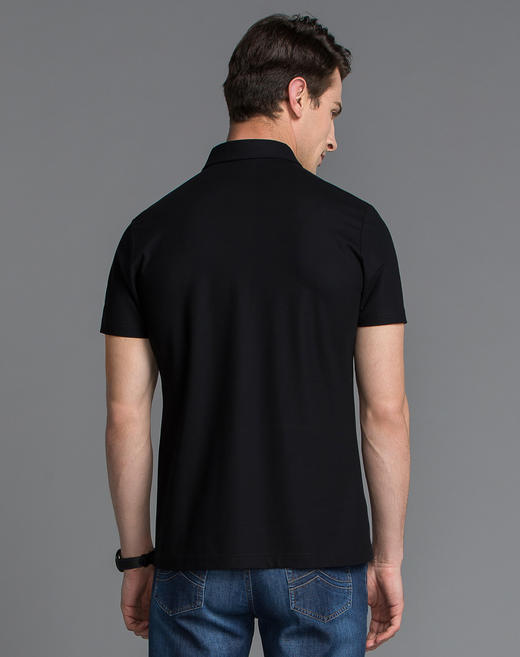 Marco Azzali 黑色短袖POLO衫 T5057200 商品图1