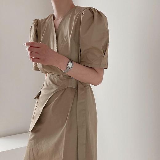 V-neck puff sleeve mini dress V领泡泡袖迷你连衣裙 忌平庸JPY带授权招加盟代理 商品图1