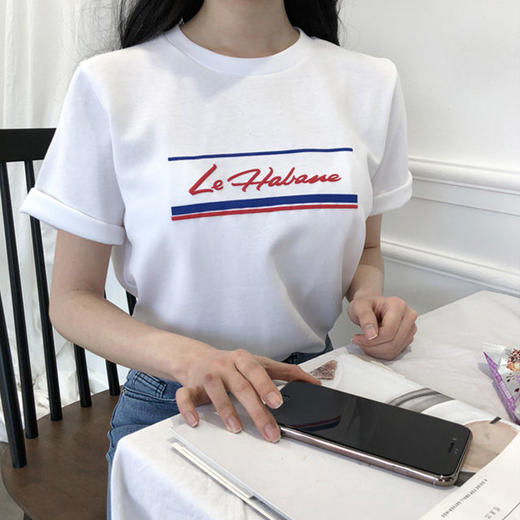 Soft lettering short sleeve T-shirt 柔软刻字短袖T恤 忌平庸JPY带授权招加盟代理 商品图3