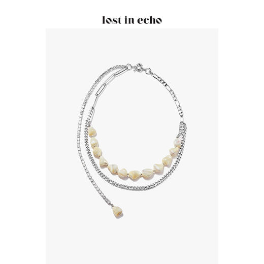 lost in echo设计师冒险宣言系列duke 贝母珠链条混搭双层项链 商品图0