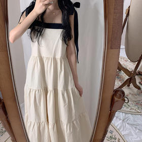 Two-tone dress 双色连衣裙 ins气质风忌平庸JPY带授权招加盟代理