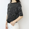 SM-A16093夏新款高端气质上衣女欧根纱刺绣蝴蝶ins潮T恤 商品缩略图1
