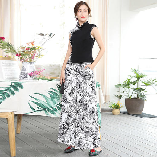 DLQ-A2579新款真丝短款复古日常可穿改良版旗袍 商品图0