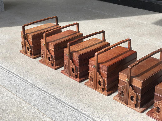 红桥红  家具严选  缅甸花梨（大果紫檀）  【手提篮】手提盒 商品图5