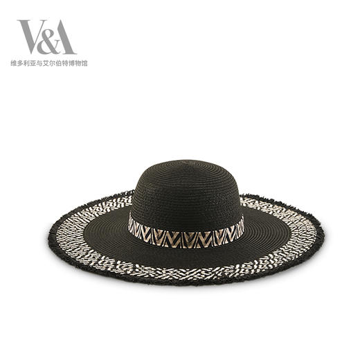 va博物馆格雷戈里摩登时代时尚都市大檐草帽女黑色