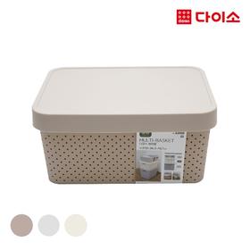 Daiso Simple multi-purpose cleanup-1011929简洁中号带盖收纳盒JPY带授权招加盟代理