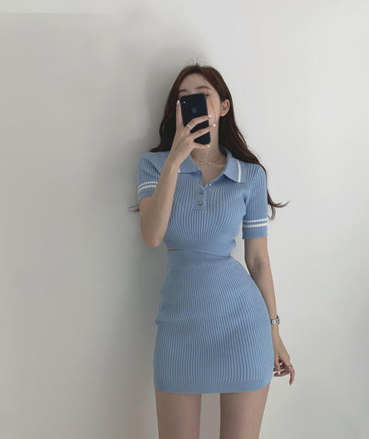 Summer knitted dress 夏季针织连衣裙套装ins性感搭配 忌平庸JPY带授权招加盟代理 商品图0