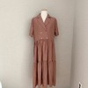 Loose V-neck puff sleeve shirt dress宽松V领泡泡袖衬衫裙JPY带授权招加盟代理 商品缩略图4