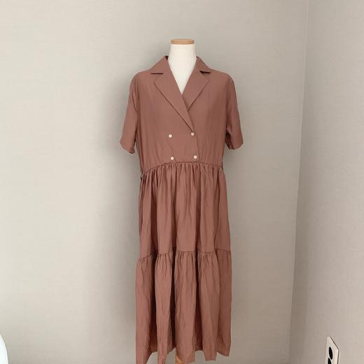 Loose V-neck puff sleeve shirt dress宽松V领泡泡袖衬衫裙JPY带授权招加盟代理 商品图4
