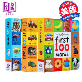 【中商原版】Roger Priddy图画单词书系列3册套装 英文原版 First 100 Words 纸板书 幼儿启蒙认知 单词书
