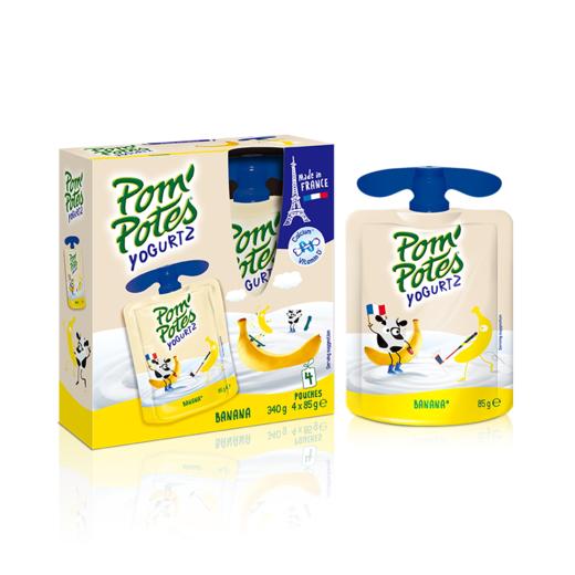 【特价4盒】法国Pom'Potes法优乐儿童常温酸奶 85g*4袋-26.8月 商品图1