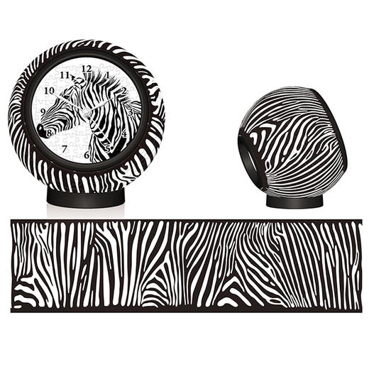 【折扣商品 不退不换】【折扣商品 不退不换】145片 桌面时钟 塑料拼图KC1004 图腾斑马 商品图3