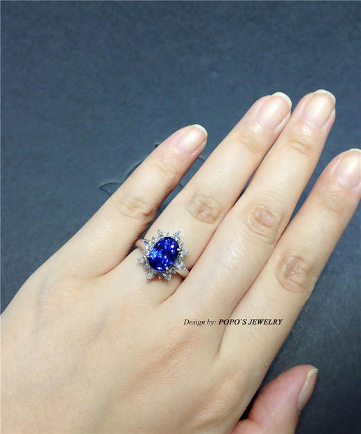 【每日特选】Pt900铂金蓝宝石钻石戒指(预约看货) 商品图5