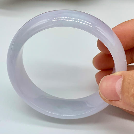 派瑞翡翠 翡翠手镯 糯种 淡紫色 商品图2