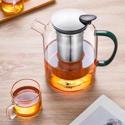 八马茶具丨玻璃茶壶泡茶耐热玻璃茶壶家用办公室泡茶壶1500mL 商品图3