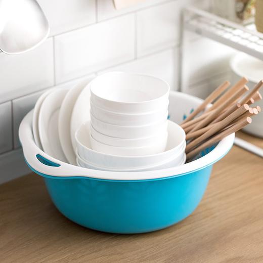 茶花 厨房洗菜篮塑料水果盆双层沥水篮漏水果蔬筐滴水筛 1156 商品图2