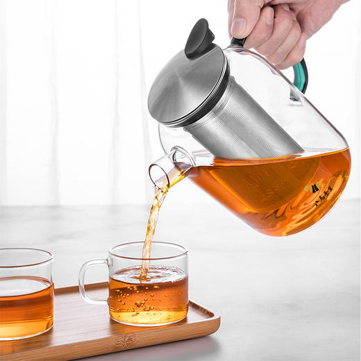 八马茶具丨玻璃茶壶泡茶耐热玻璃茶壶家用办公室泡茶壶1500mL 商品图2